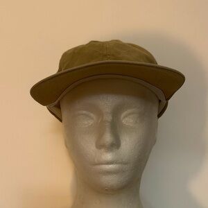 ✅ BASIC EQUIPMENT Vintage Distressed Five Panel Khaki Hat Cap 100% Cotton -Tan